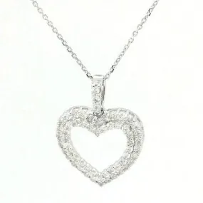 18ct Gold .63ct Diamond Heart Necklace