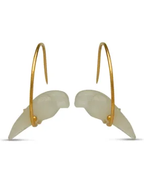 18k Yellow Gold Moonstone Tallulah Birdie Earrings