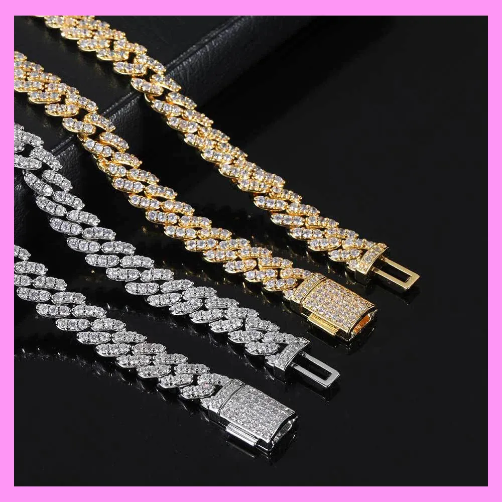 【2-08#】{hot selling} cuban bracelet silver and gold colour for male daily