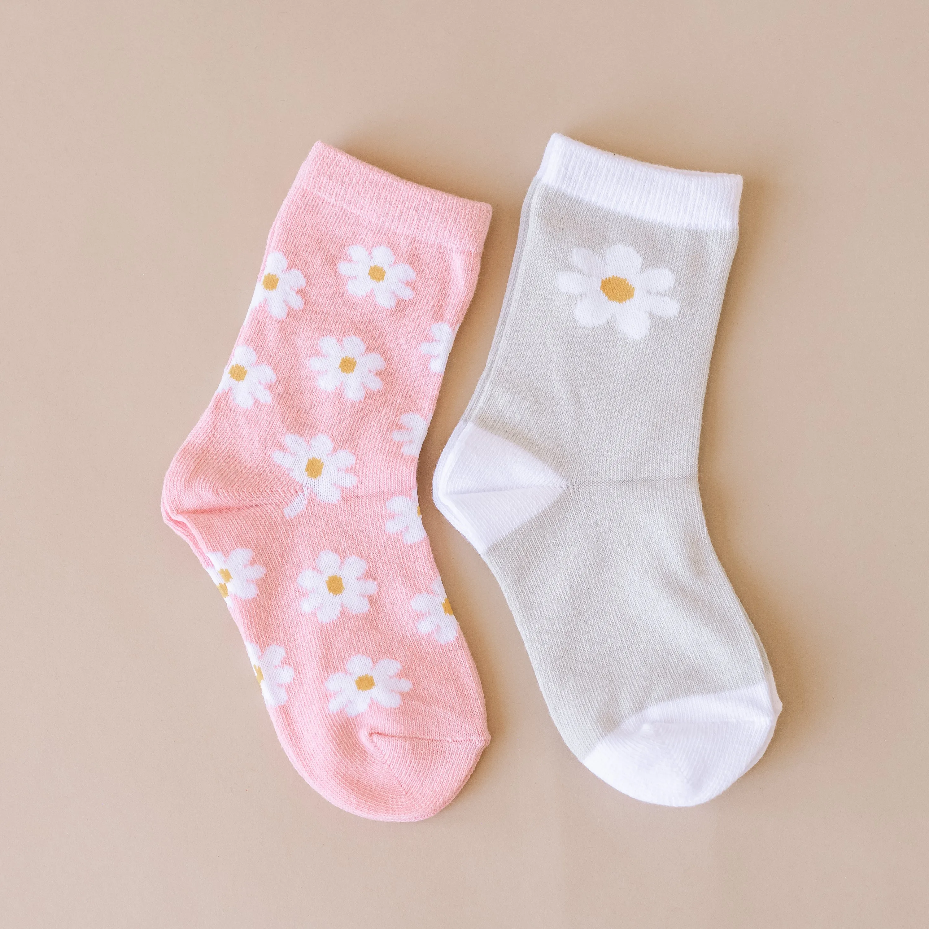 2 PACK - LMSS® CHILD CREW SOCKS - Daisies