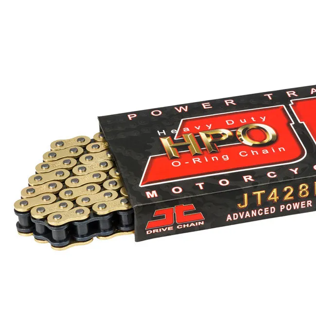 428HPO x 110 Chain Gold/Black O-Ring JT (JT428HPO110GB)