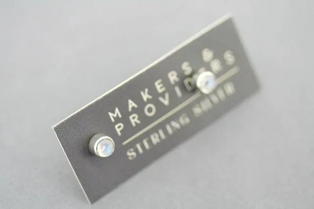 4mm silver stud - moonstone