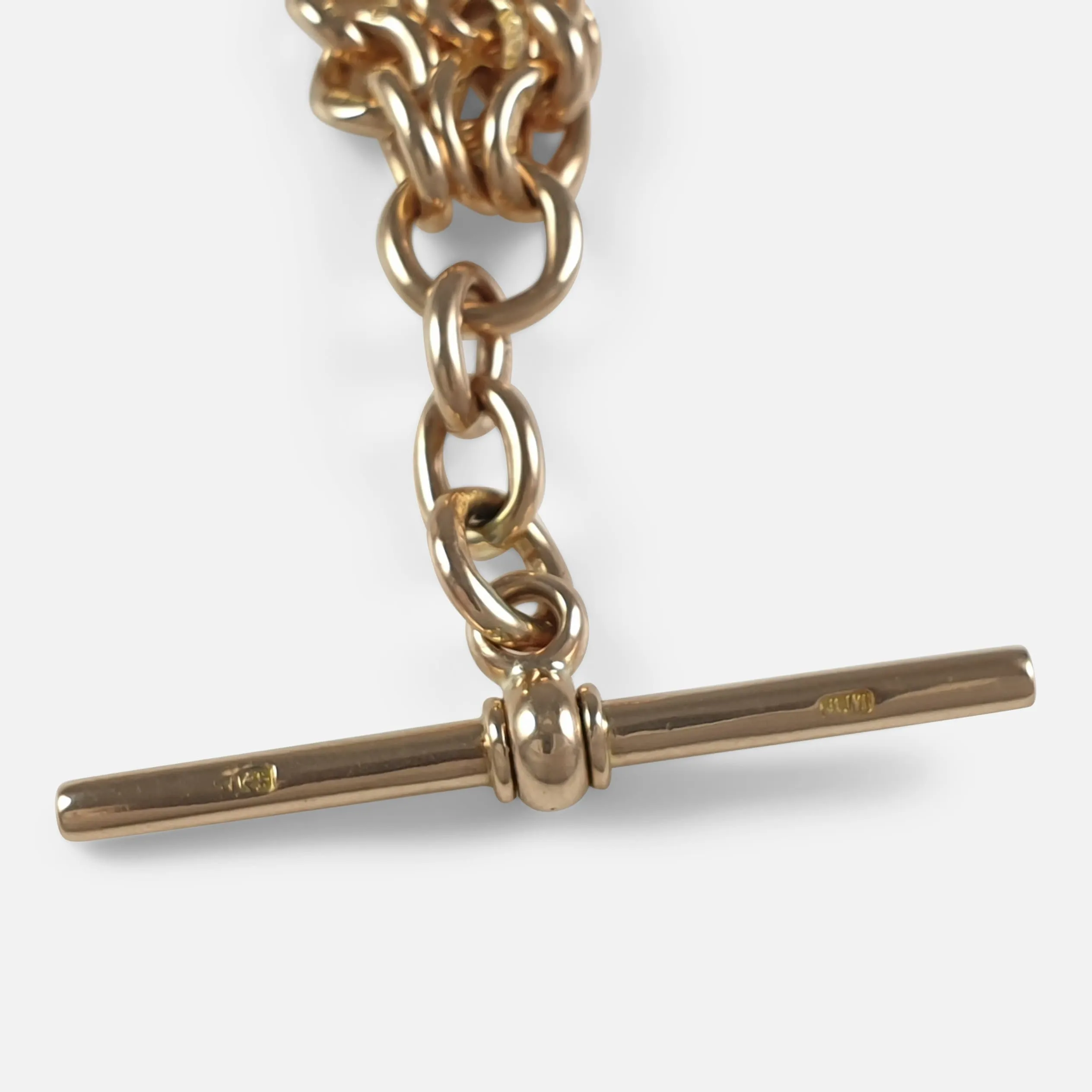 9ct Yellow Gold Double Albert Watch Chain, 39.6 Grams