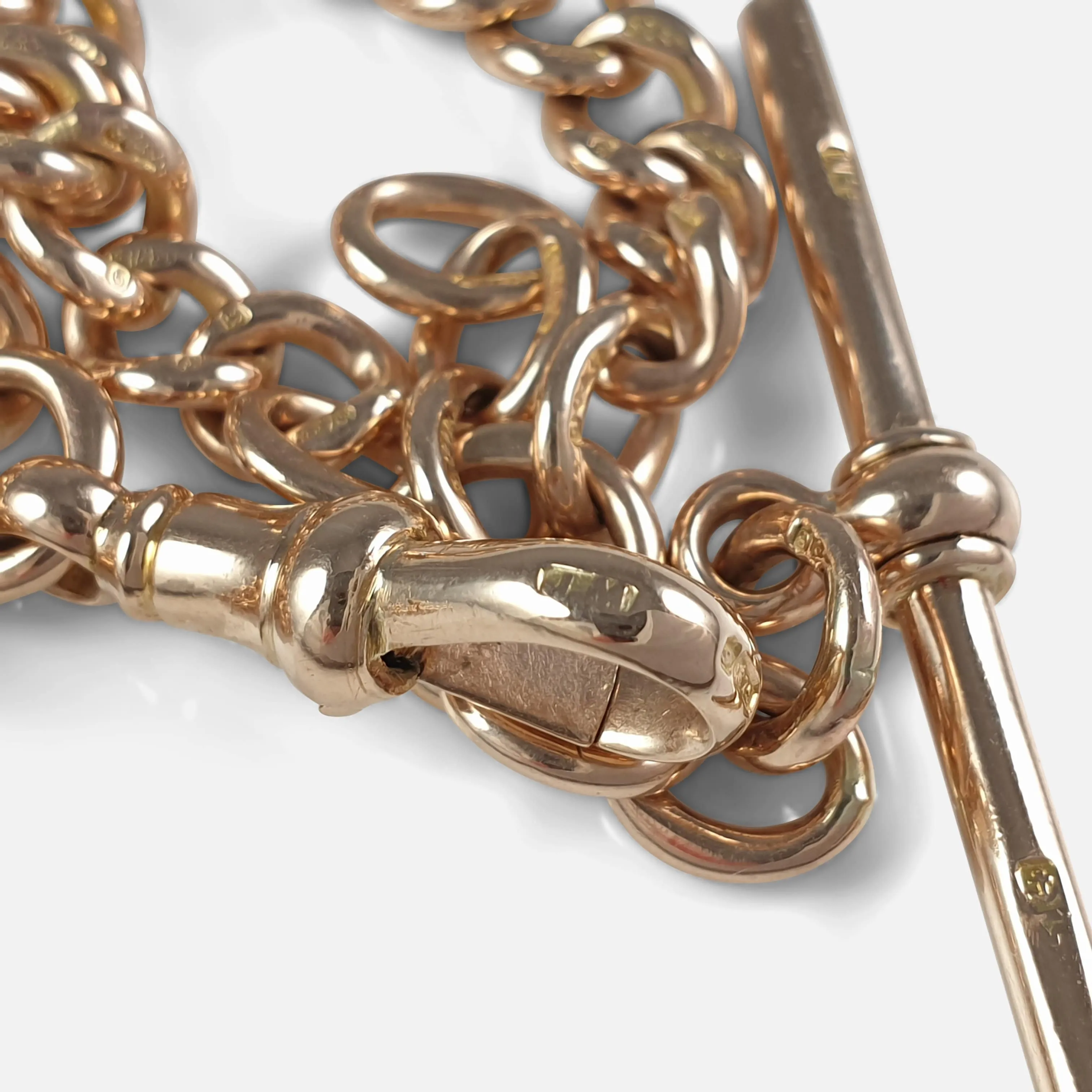 9ct Yellow Gold Double Albert Watch Chain, 39.6 Grams
