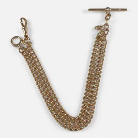 9ct Yellow Gold Double Albert Watch Chain, 39.6 Grams