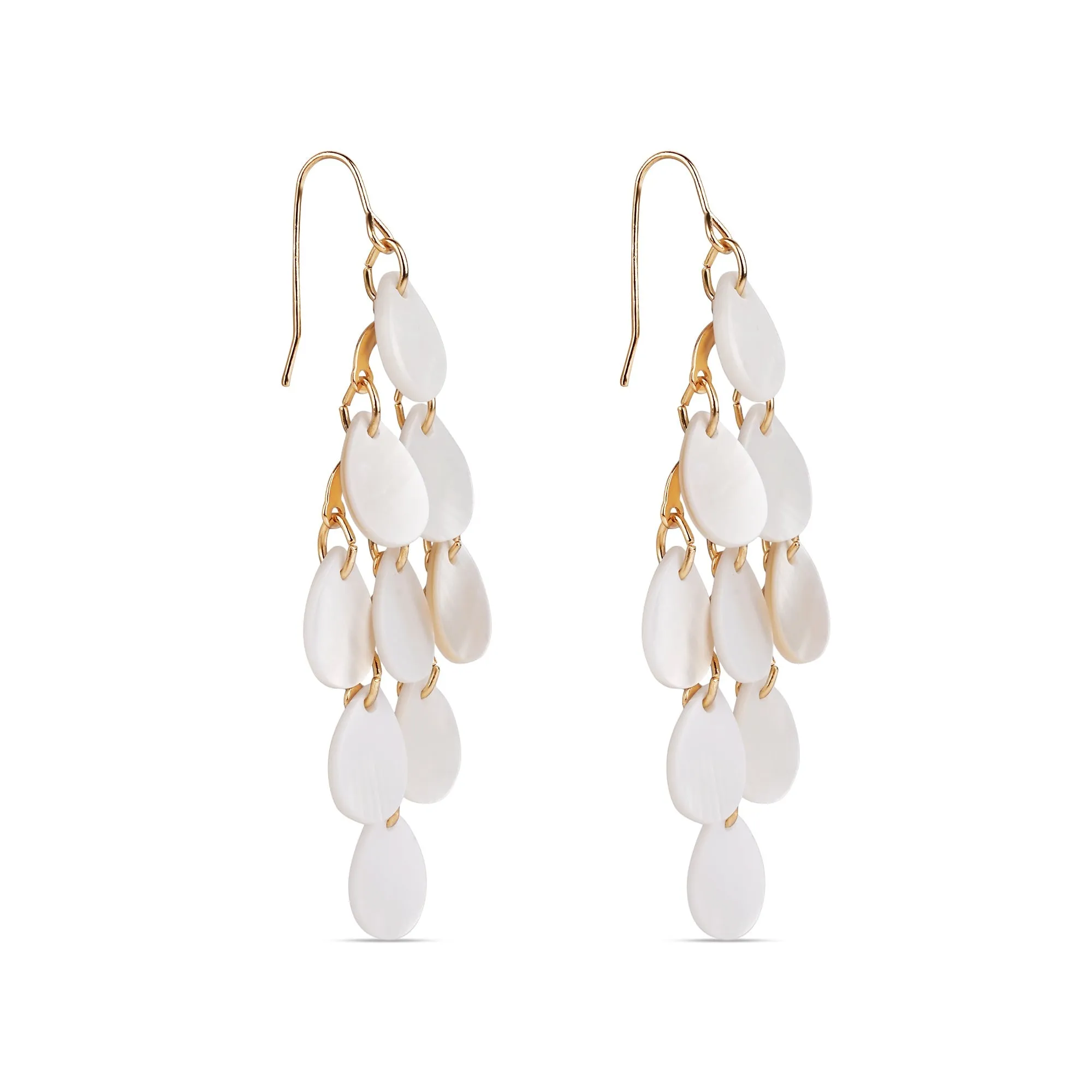 Accessorize London Women's White Moonstone Drop Tassle Earring
