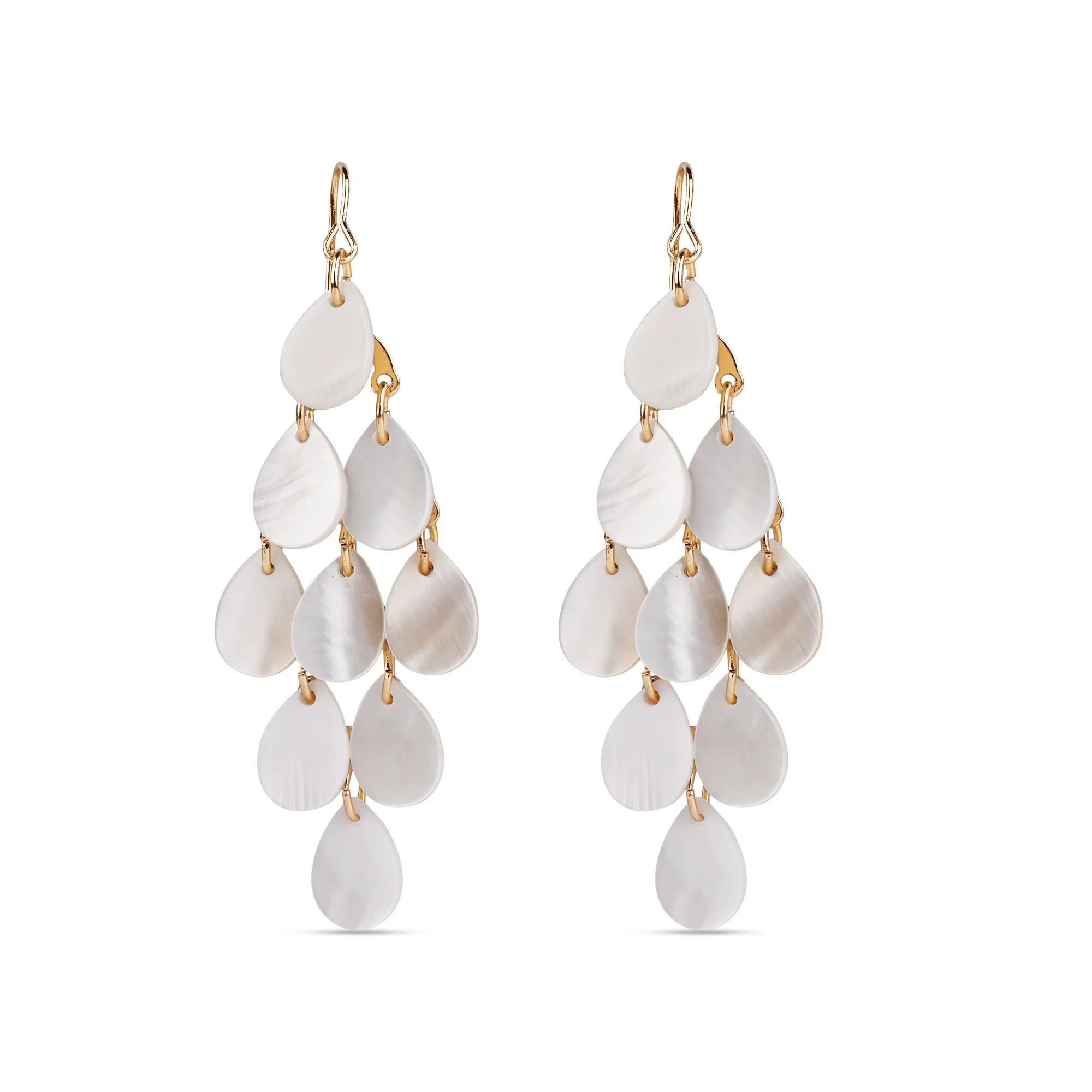 Accessorize London Women's White Moonstone Drop Tassle Earring