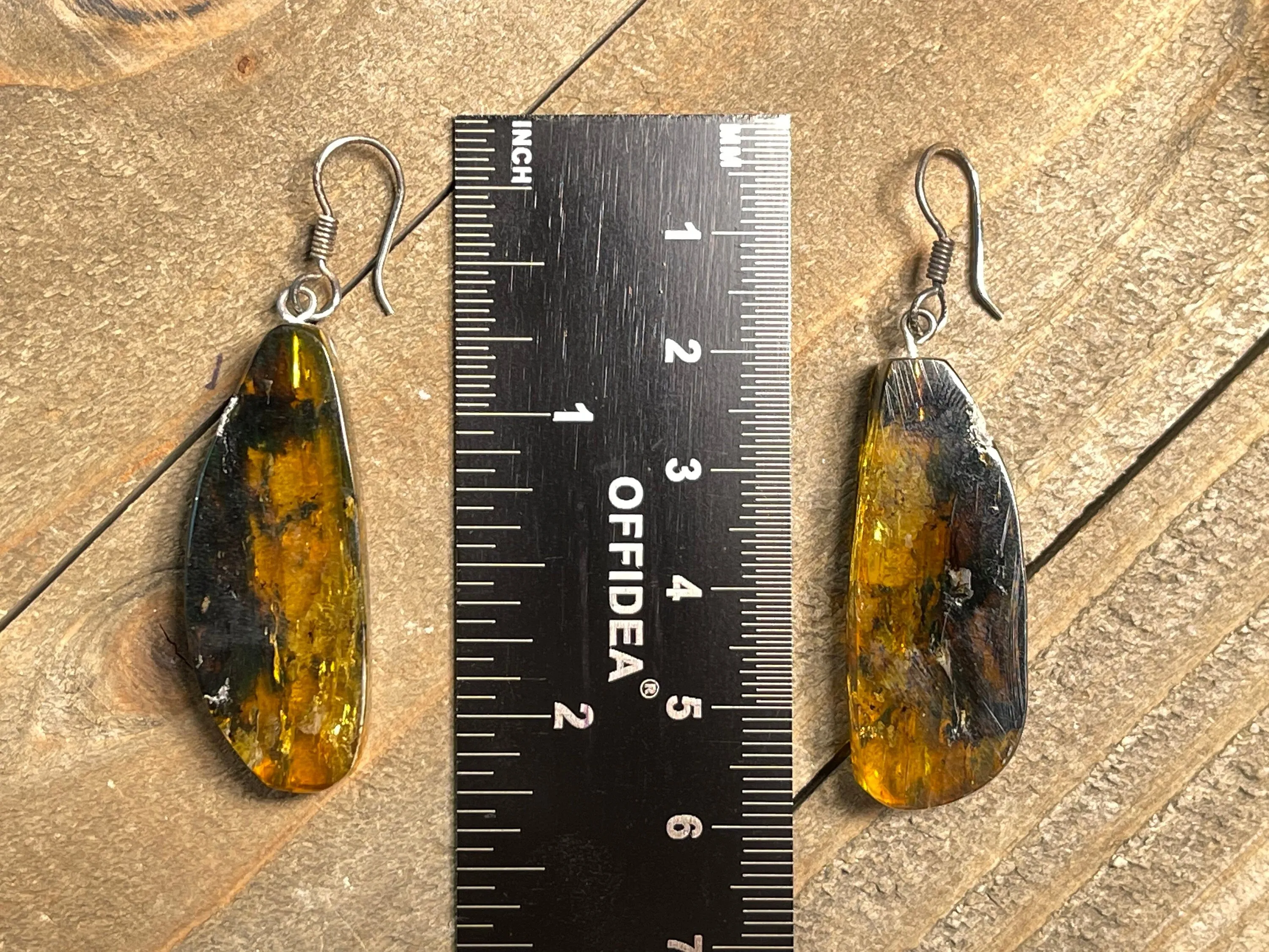 AMBER Crystal Earrings - Statement Earrings, Dangle Earrings, Handmade Jewelry, Healing Crystals and Stones, 48419