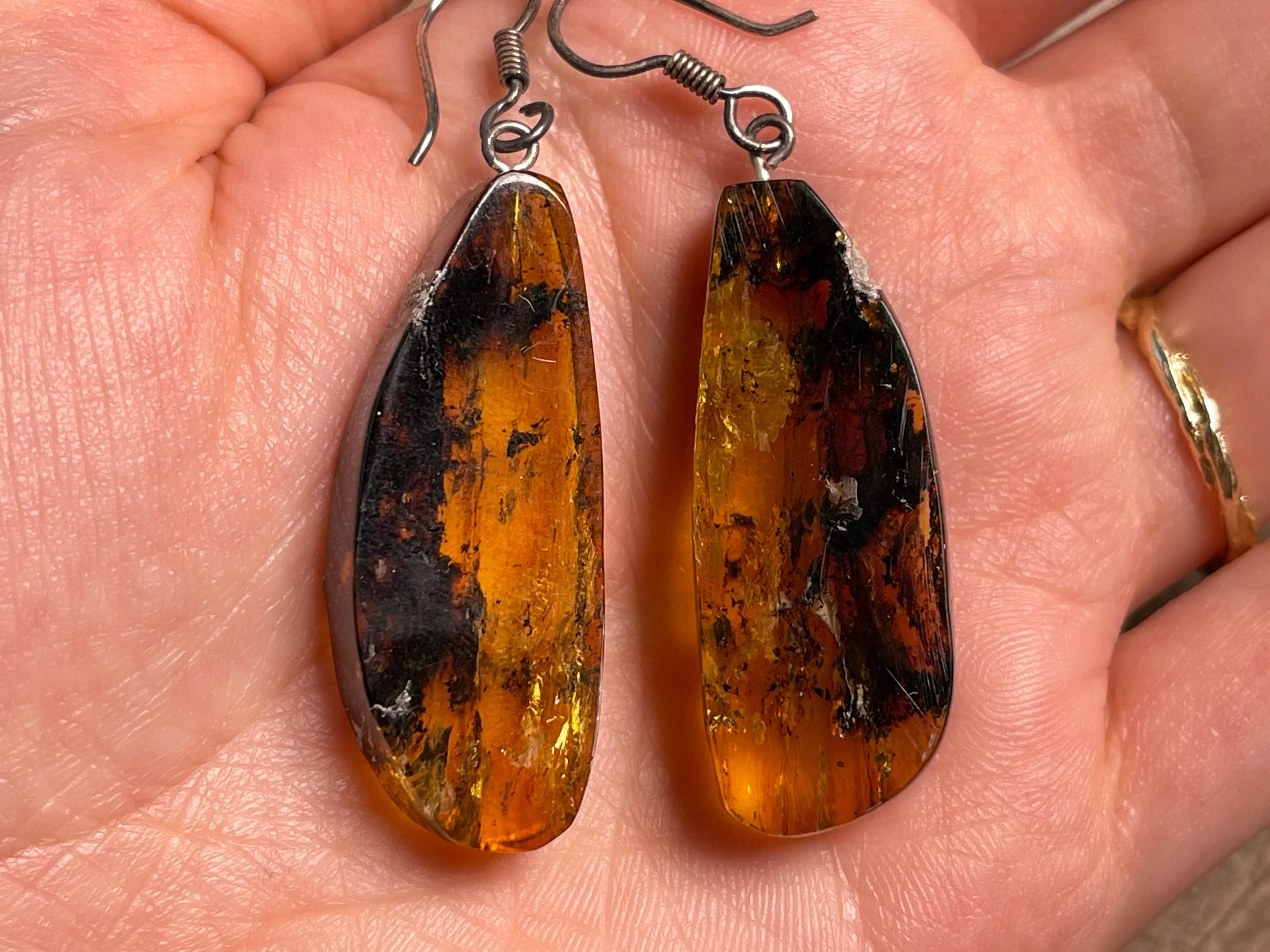 AMBER Crystal Earrings - Statement Earrings, Dangle Earrings, Handmade Jewelry, Healing Crystals and Stones, 48419