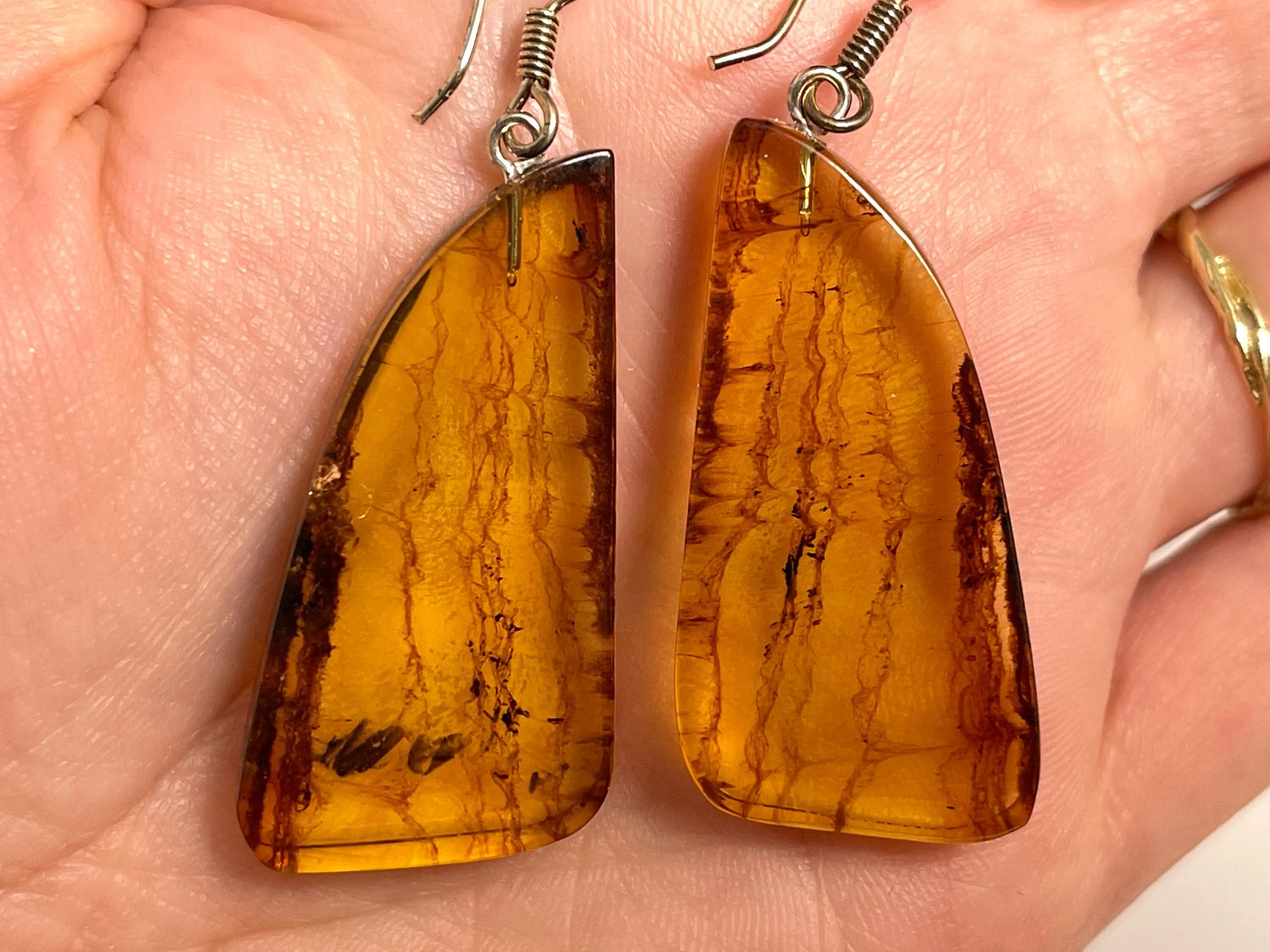 AMBER Crystal Earrings - Statement Earrings, Dangle Earrings, Handmade Jewelry, Healing Crystals and Stones, 50361