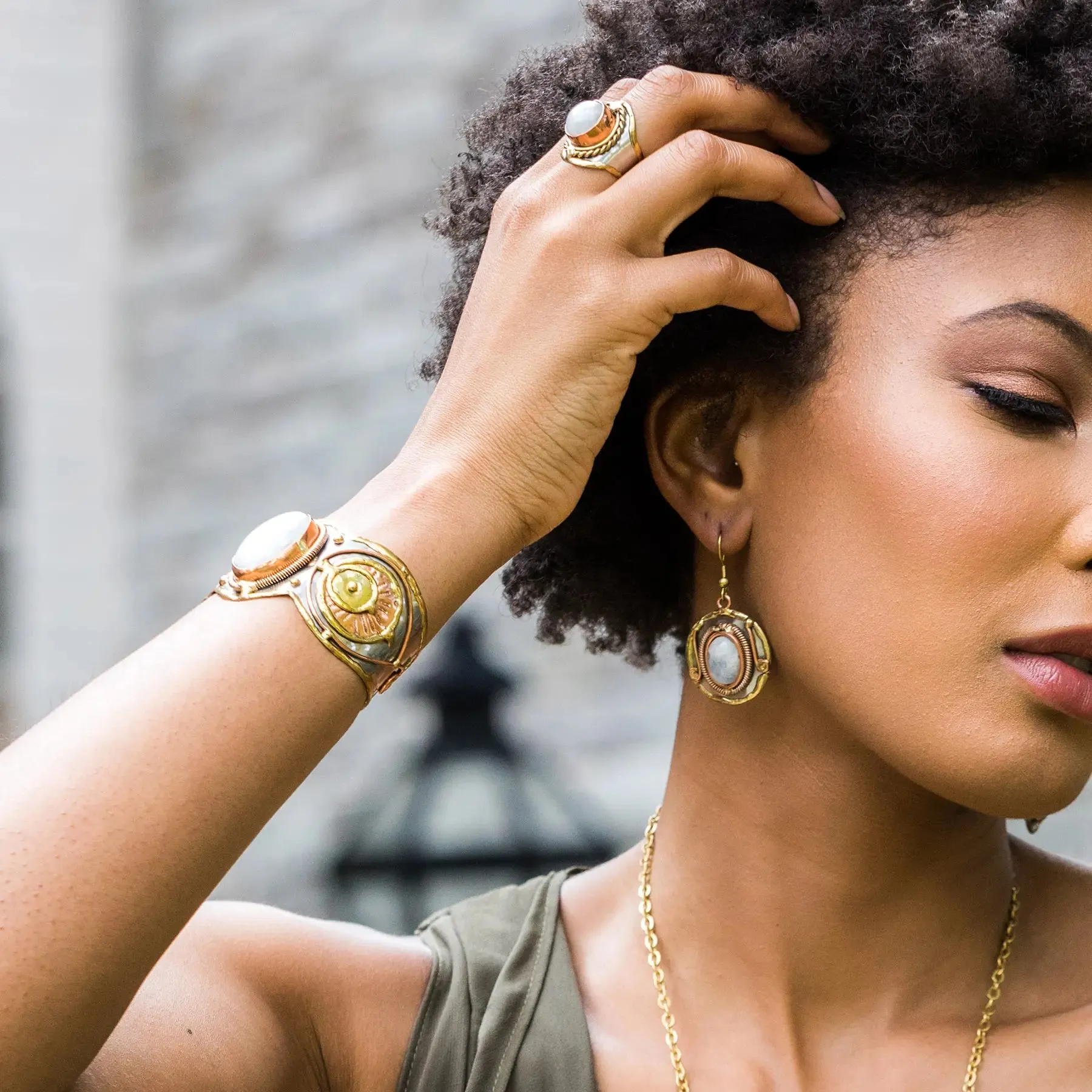 Anju Jewelry - Mixed Metal & Moonstone