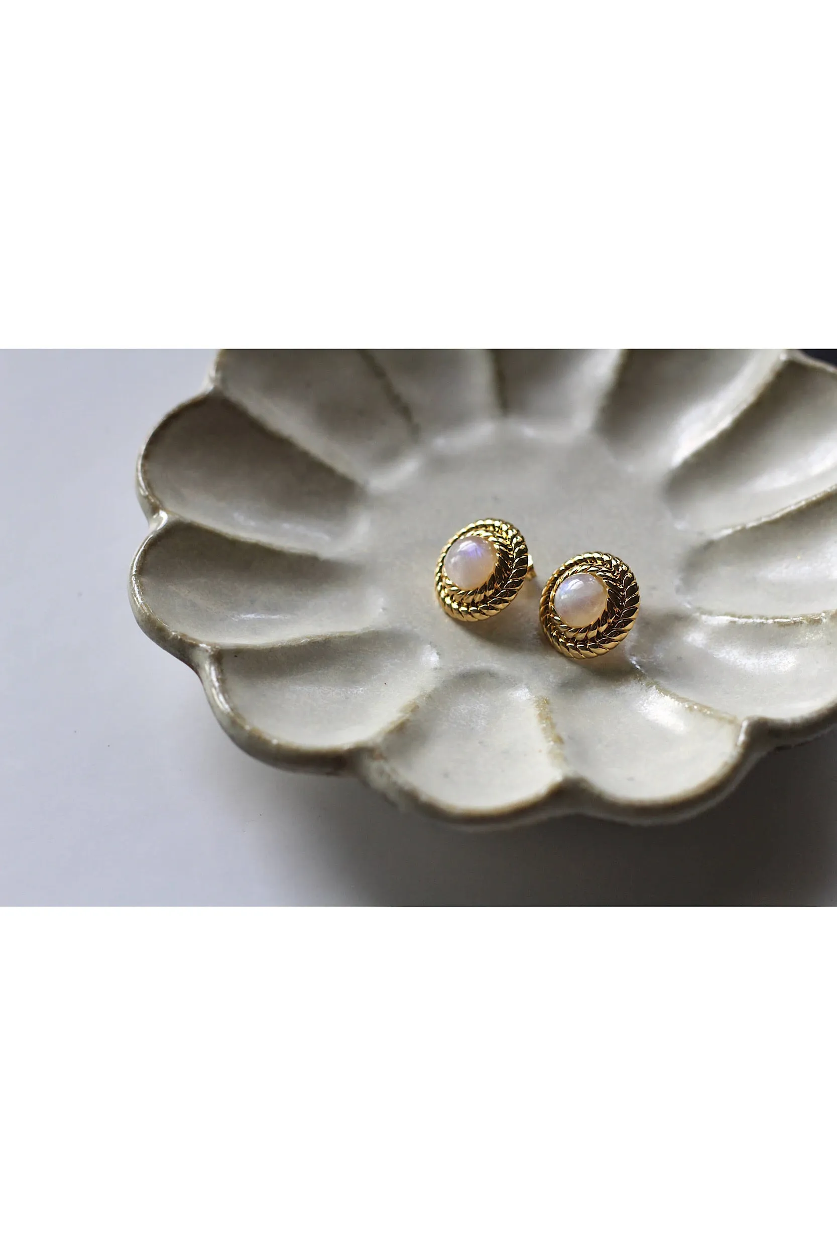 April Birthstone Earrings - Moonstone