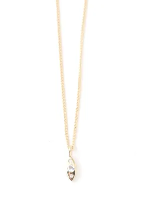 Aquamarine and Diamond Marquis Necklace