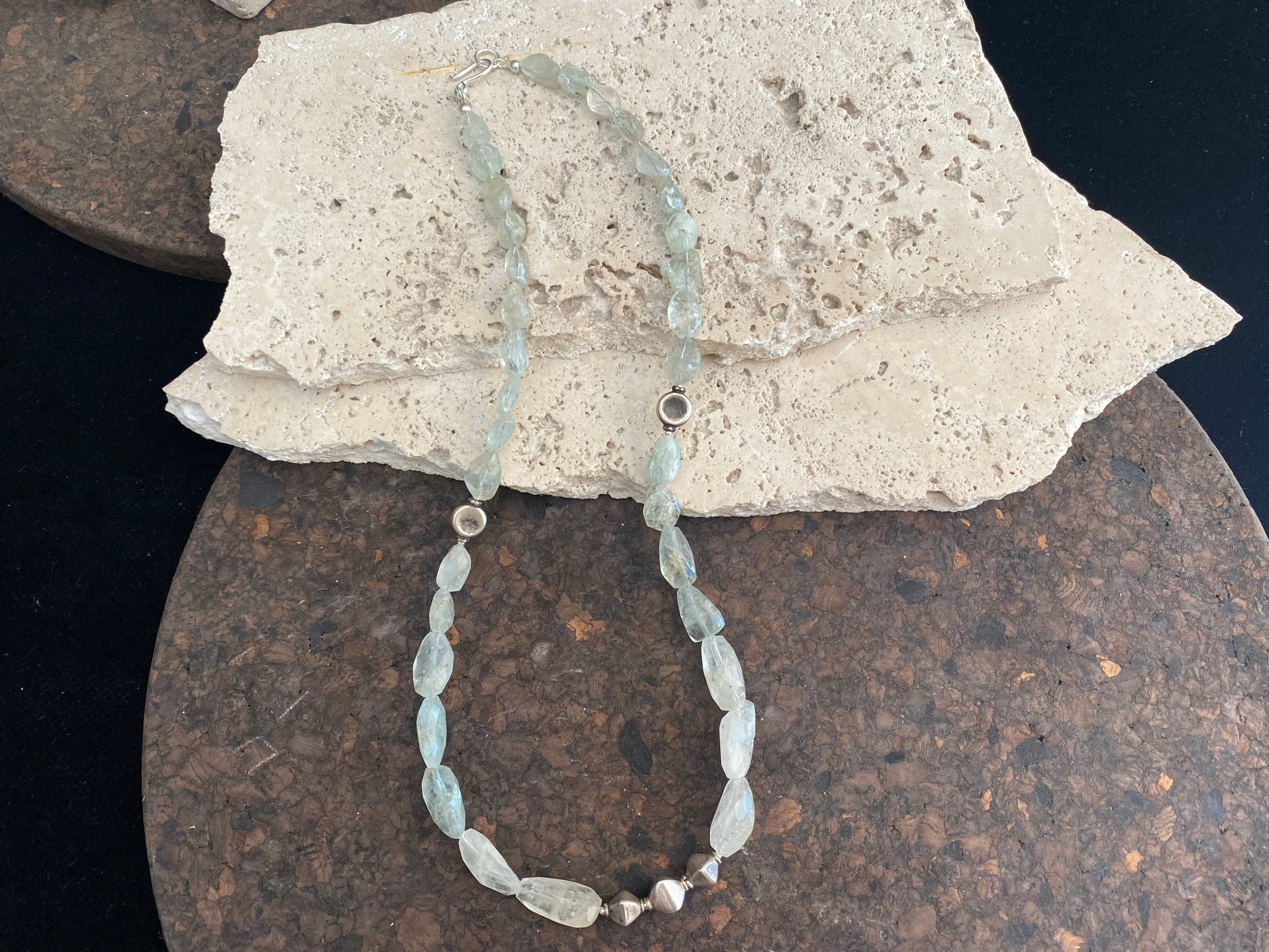 Aquamarine Silver Necklace