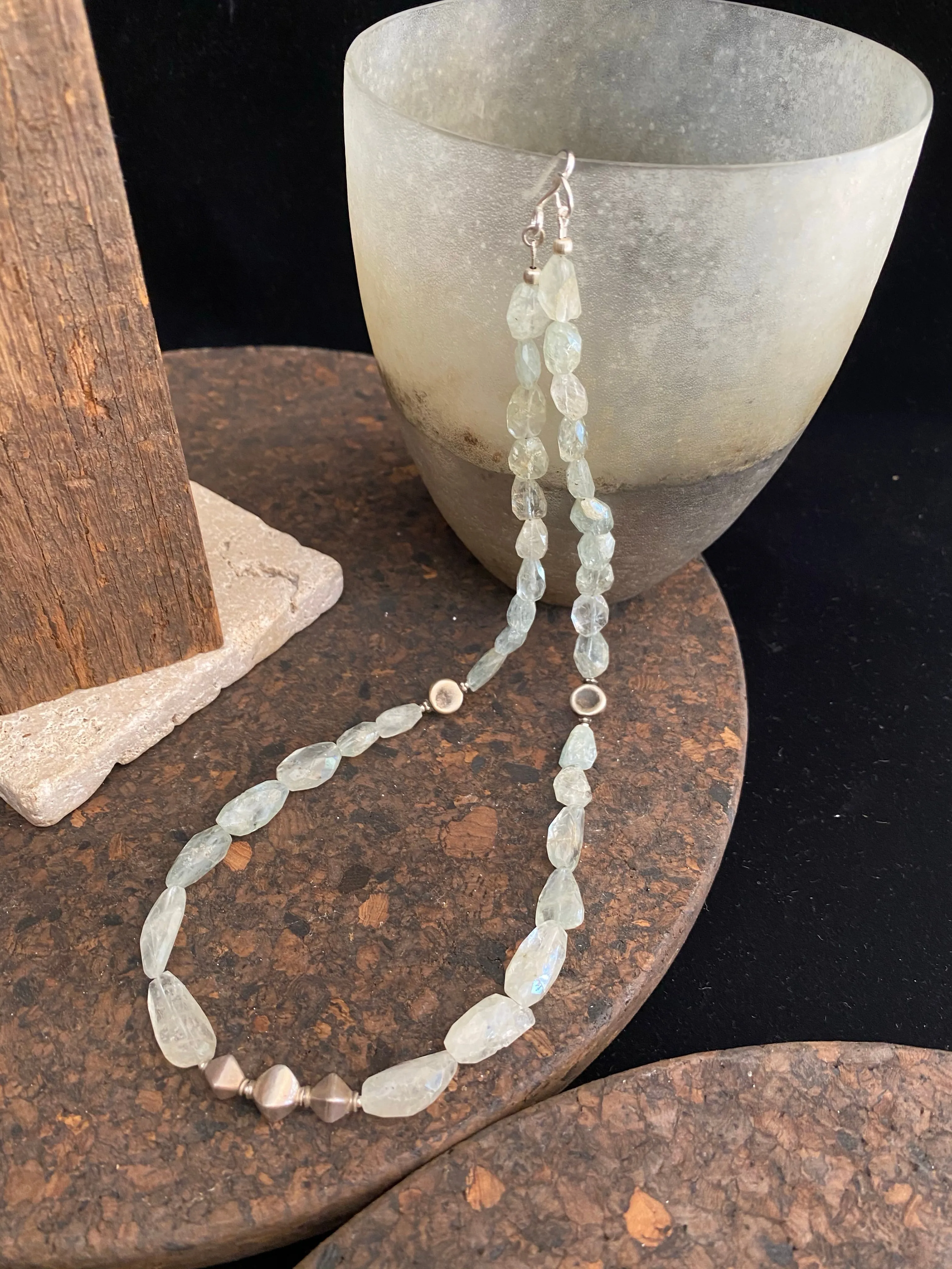 Aquamarine Silver Necklace