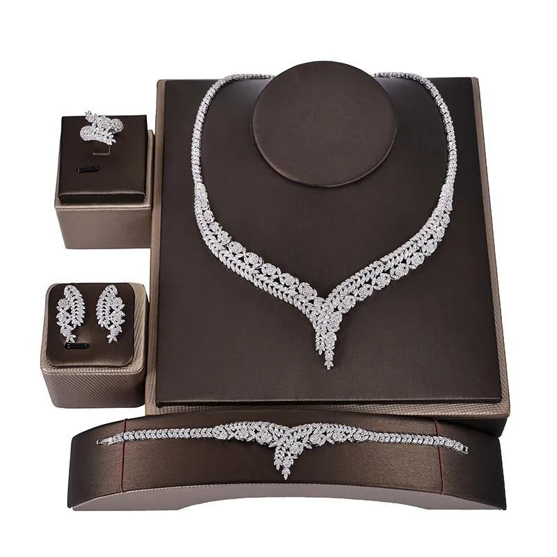 Attractive Bridal Jewelry with  AAAA  High Quality Cubic Zirconia Diamonds