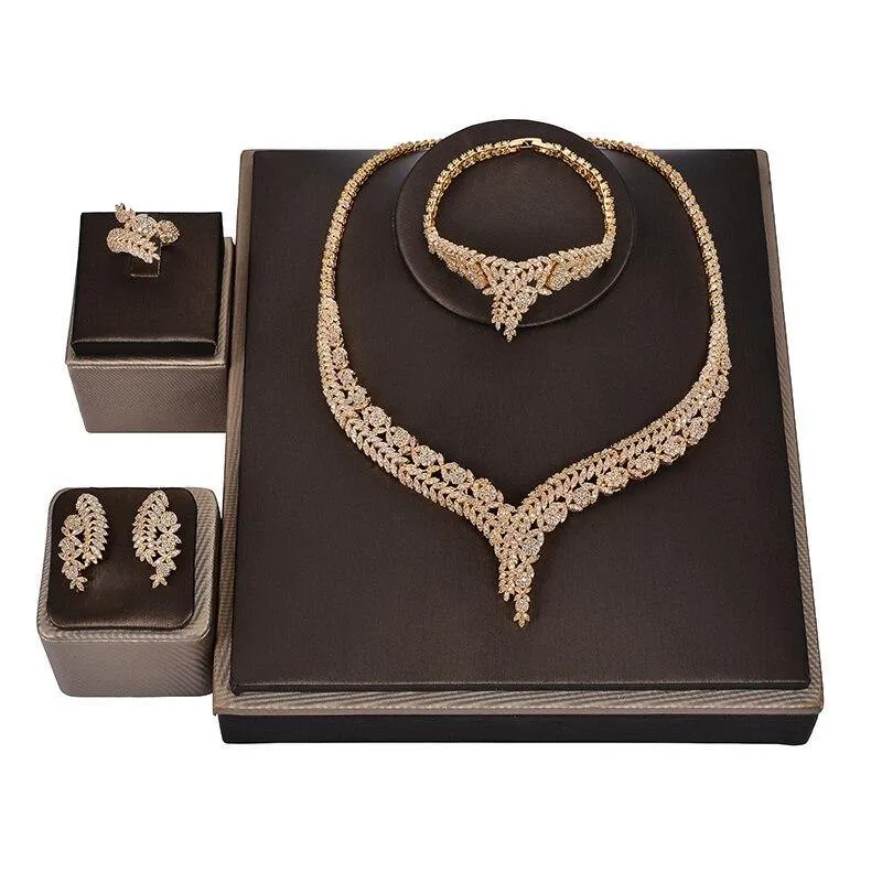 Attractive Bridal Jewelry with  AAAA  High Quality Cubic Zirconia Diamonds