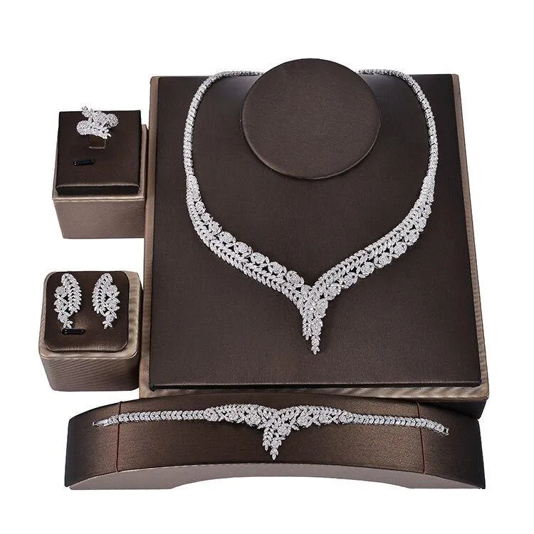 Attractive Bridal Jewelry with  AAAA  High Quality Cubic Zirconia Diamonds