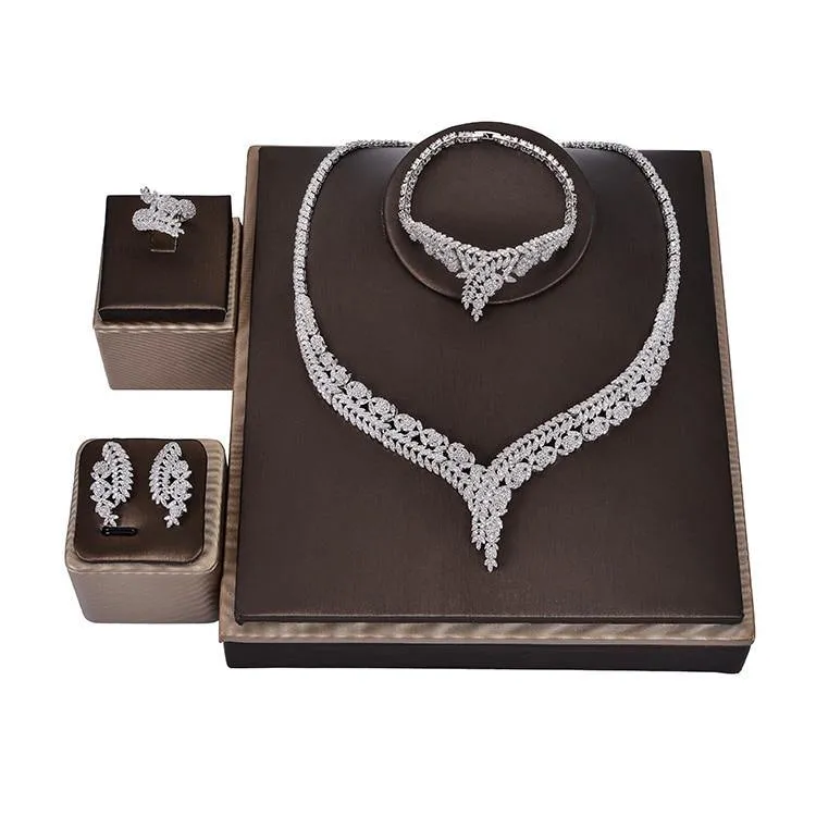 Attractive Bridal Jewelry with  AAAA  High Quality Cubic Zirconia Diamonds