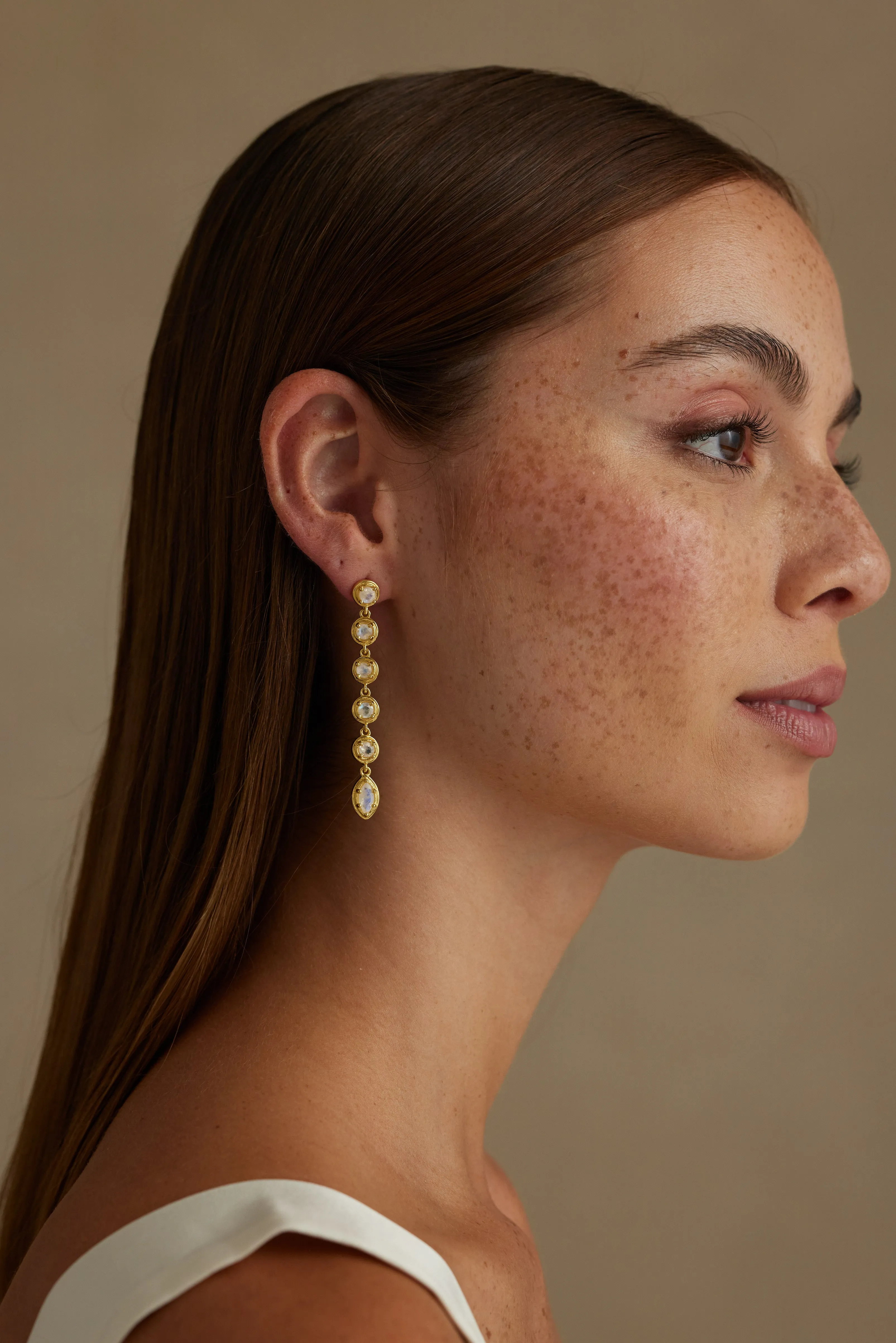 Aura Drop Gold Earrings