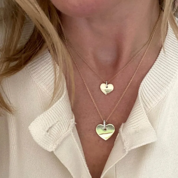 Aurelia Demark 18K Gold Diamond Heart Pendant Necklace