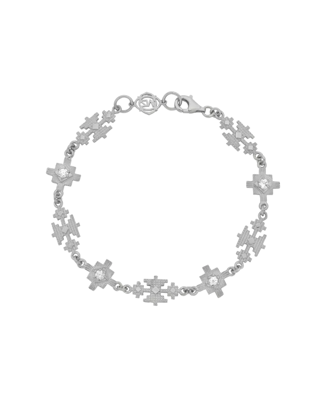 Ayllu Bracelet | 925 Sterling Silver | White Zircon