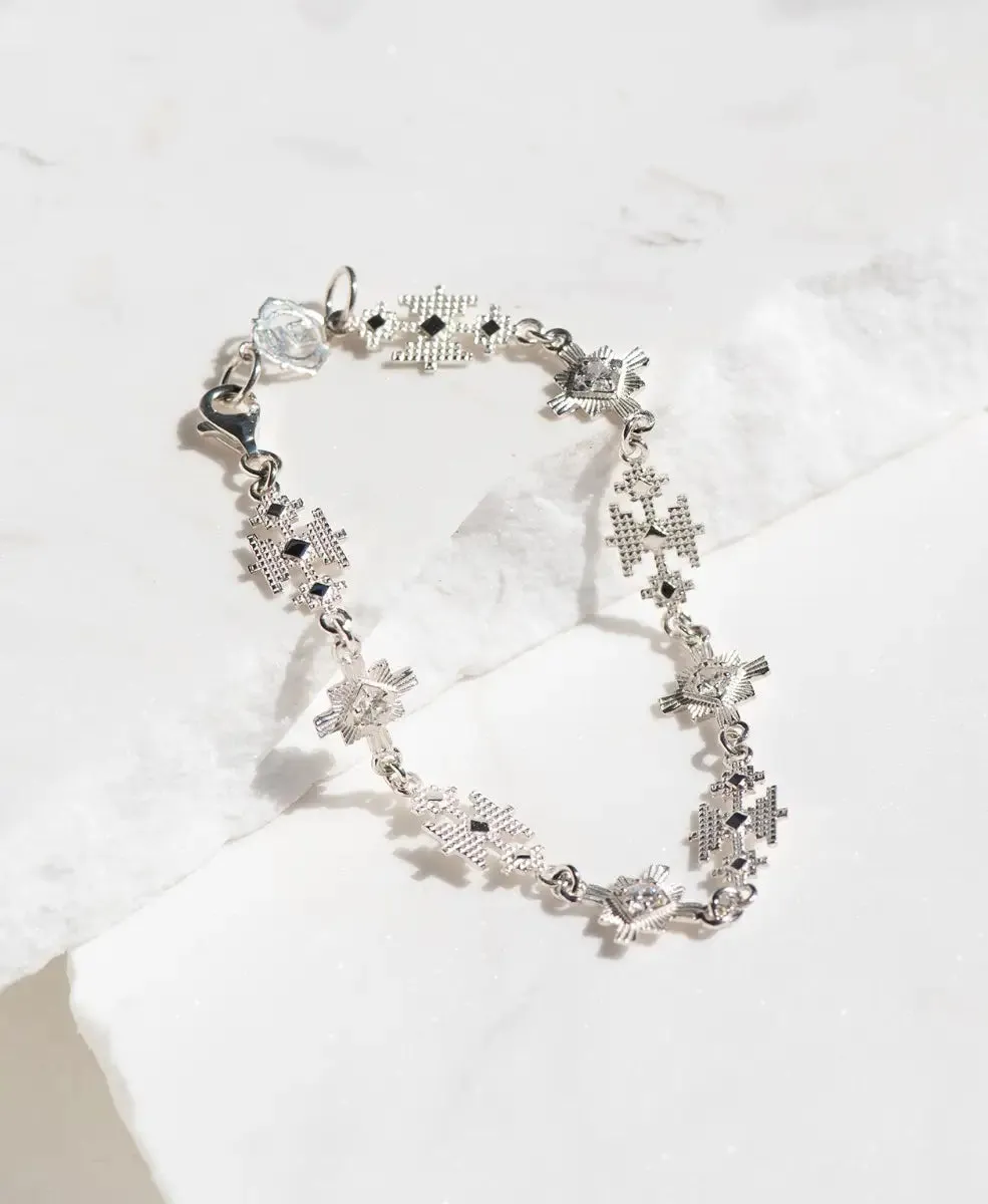 Ayllu Bracelet | 925 Sterling Silver | White Zircon
