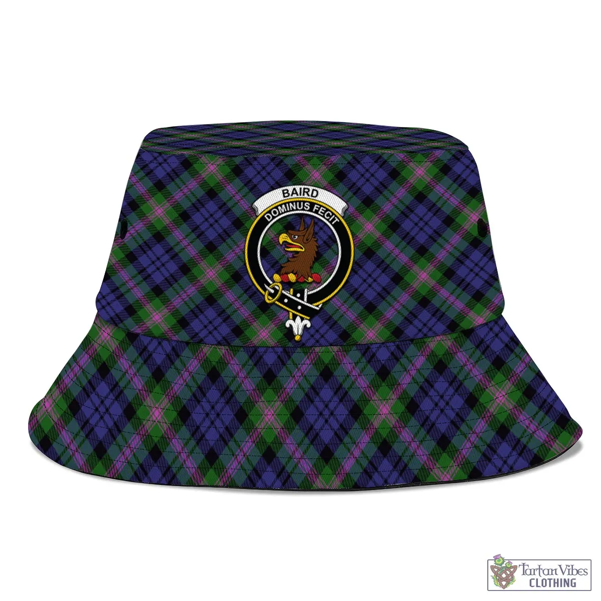 Baird Modern Tartan Bucket Hat with Family Crest