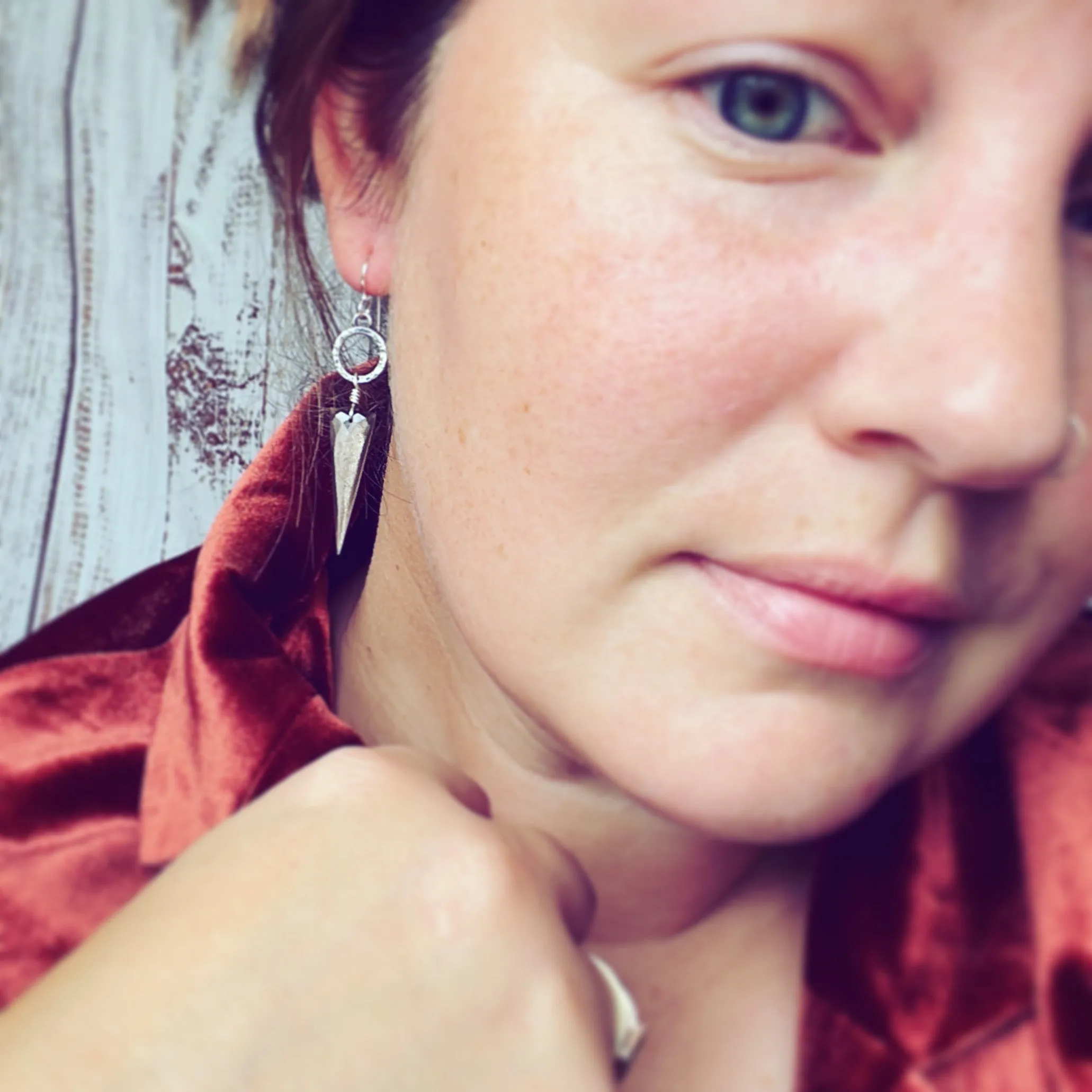 Black Moonstone and Sterling Silver Earrings