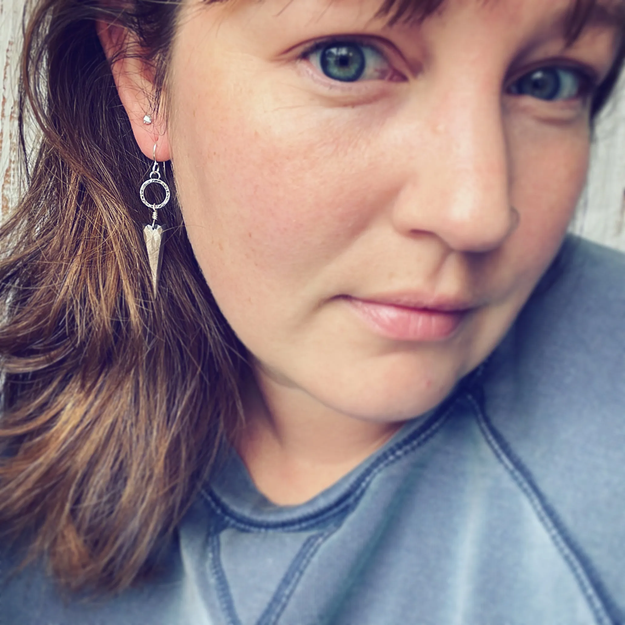 Black Moonstone and Sterling Silver Earrings