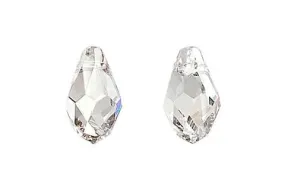 Briolette Pendant Crystal (Silver Shade) 9X5mm 4pc