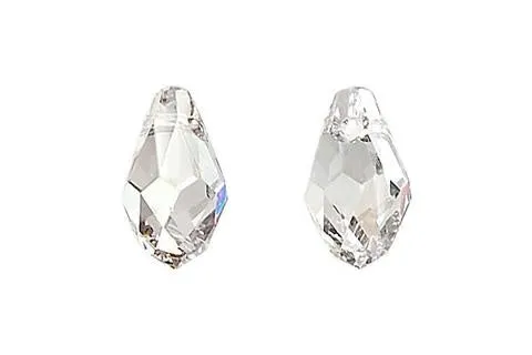 Briolette Pendant Crystal (Silver Shade) 9X5mm 4pc