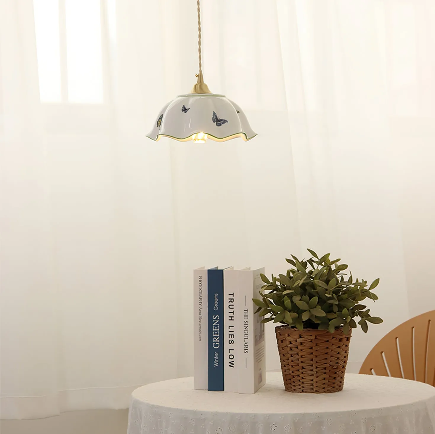 Butterfly Ceramic Pendant Lamp