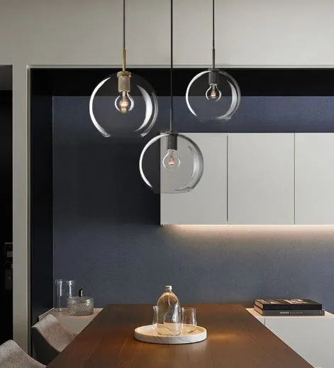 Celarno Metal Accent Glass Globe Pendant Lamp