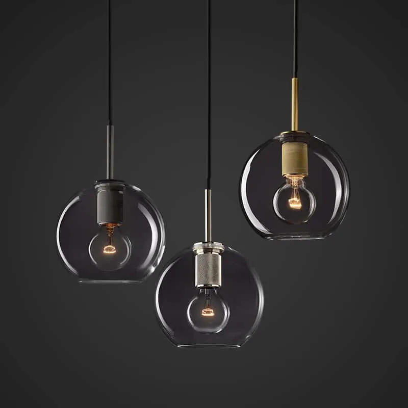 Celarno Metal Accent Glass Globe Pendant Lamp