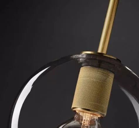 Celarno Metal Accent Glass Globe Pendant Lamp