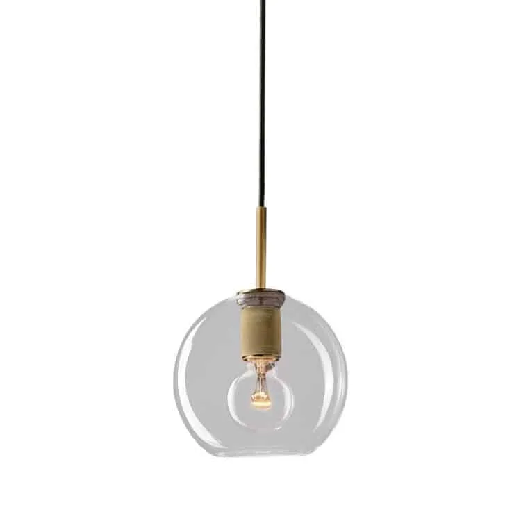 Celarno Metal Accent Glass Globe Pendant Lamp