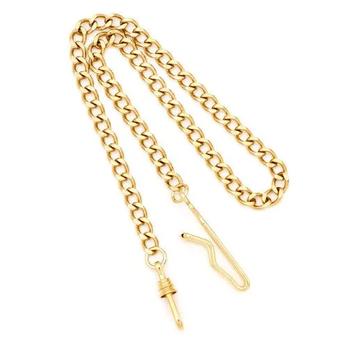 Charles Hubert Gold Finish Brass 14.5in Pocket Watch Chain
