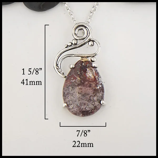 Crazy Lace Agate Pendant in Sterling Silver