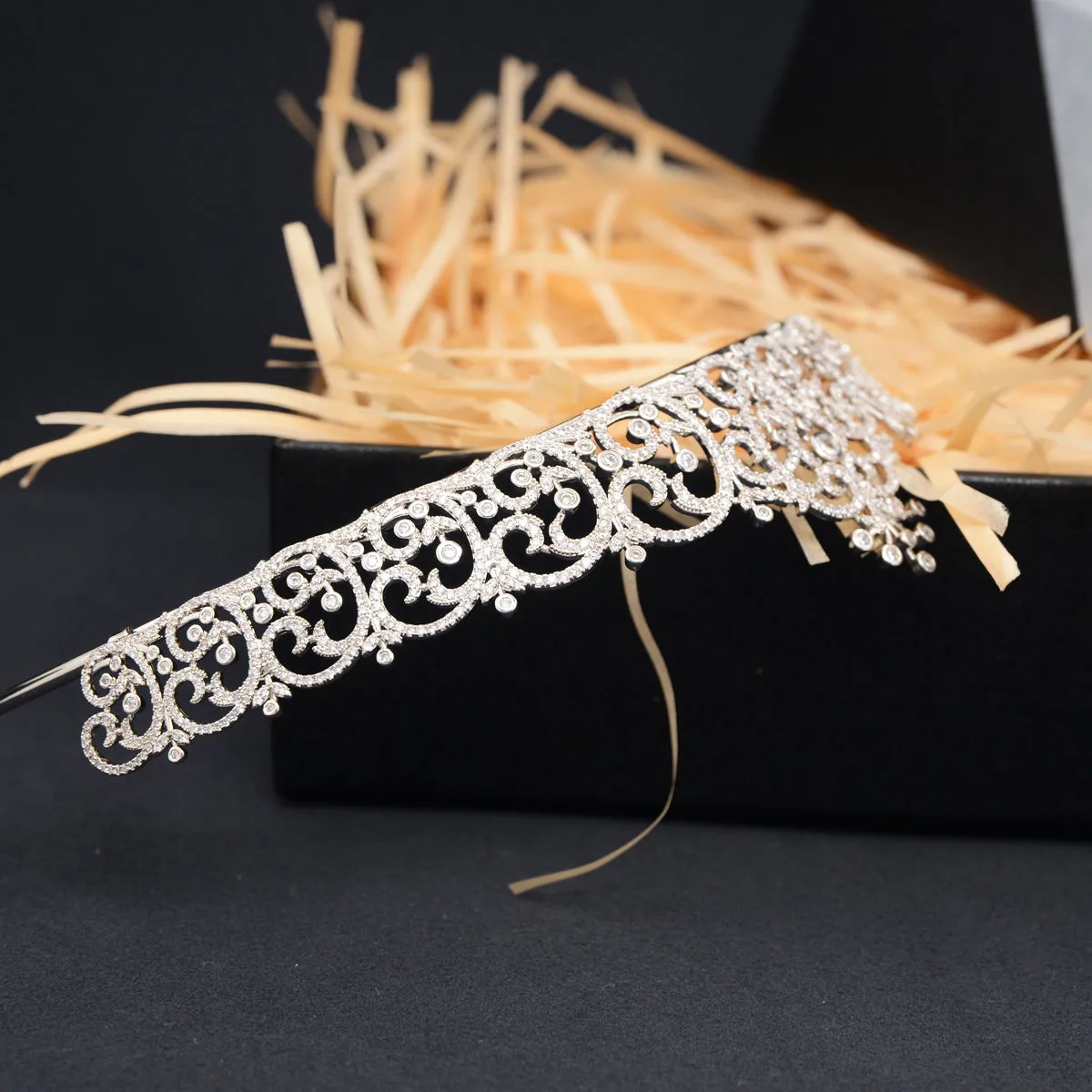 Cubic Zirconia Royal Tiara for Wedding,Crystal Bride Tiaras for Women CH10395