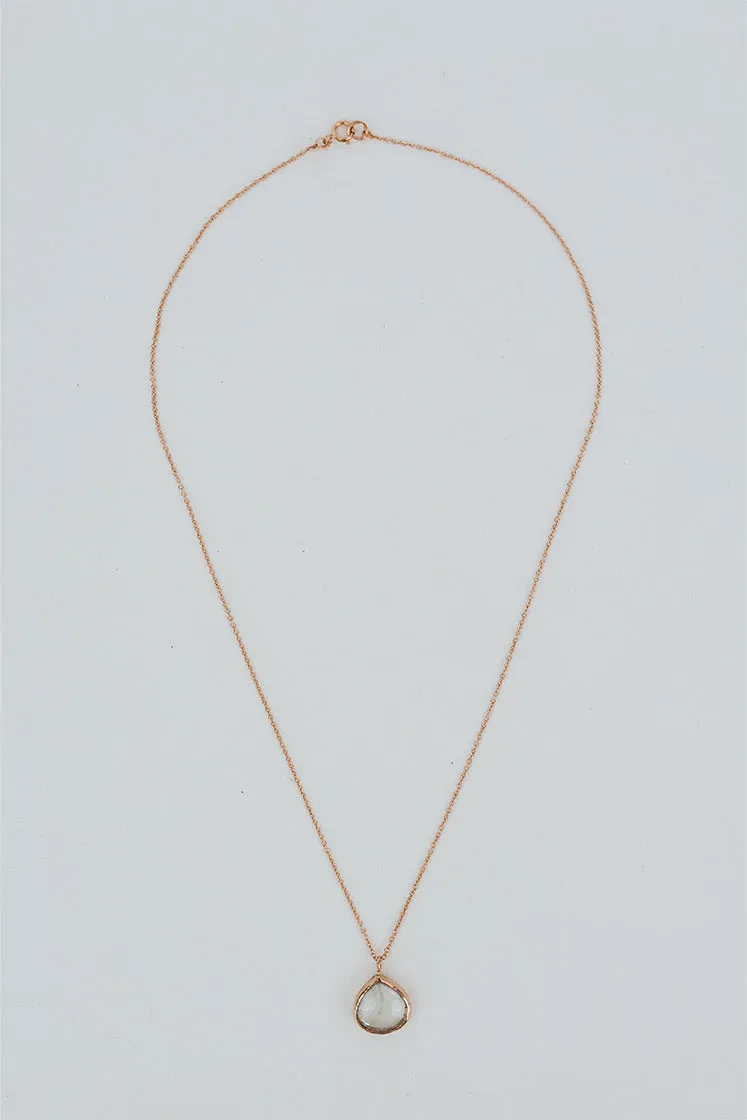 Dew Drop Necklace - Aquamarine
