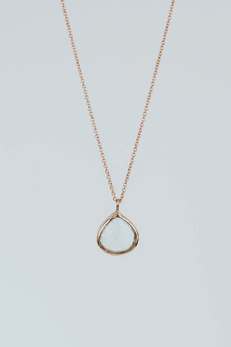 Dew Drop Necklace - Aquamarine