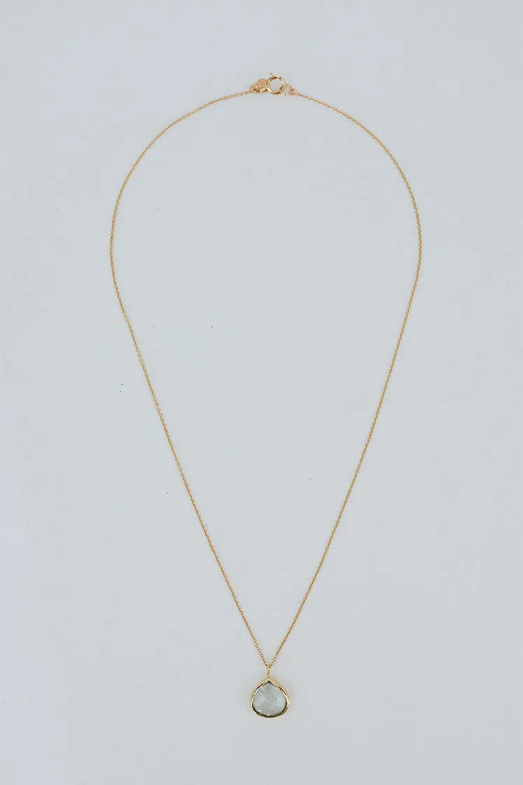 Dew Drop Necklace - Aquamarine