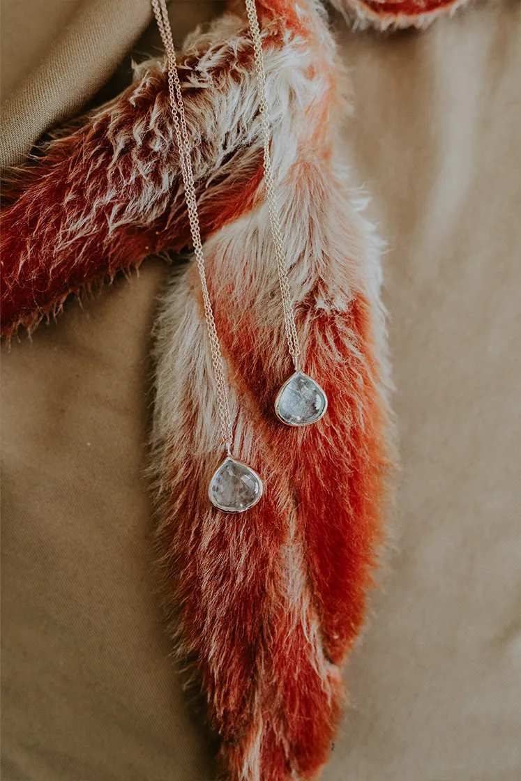Dew Drop Necklace - Aquamarine