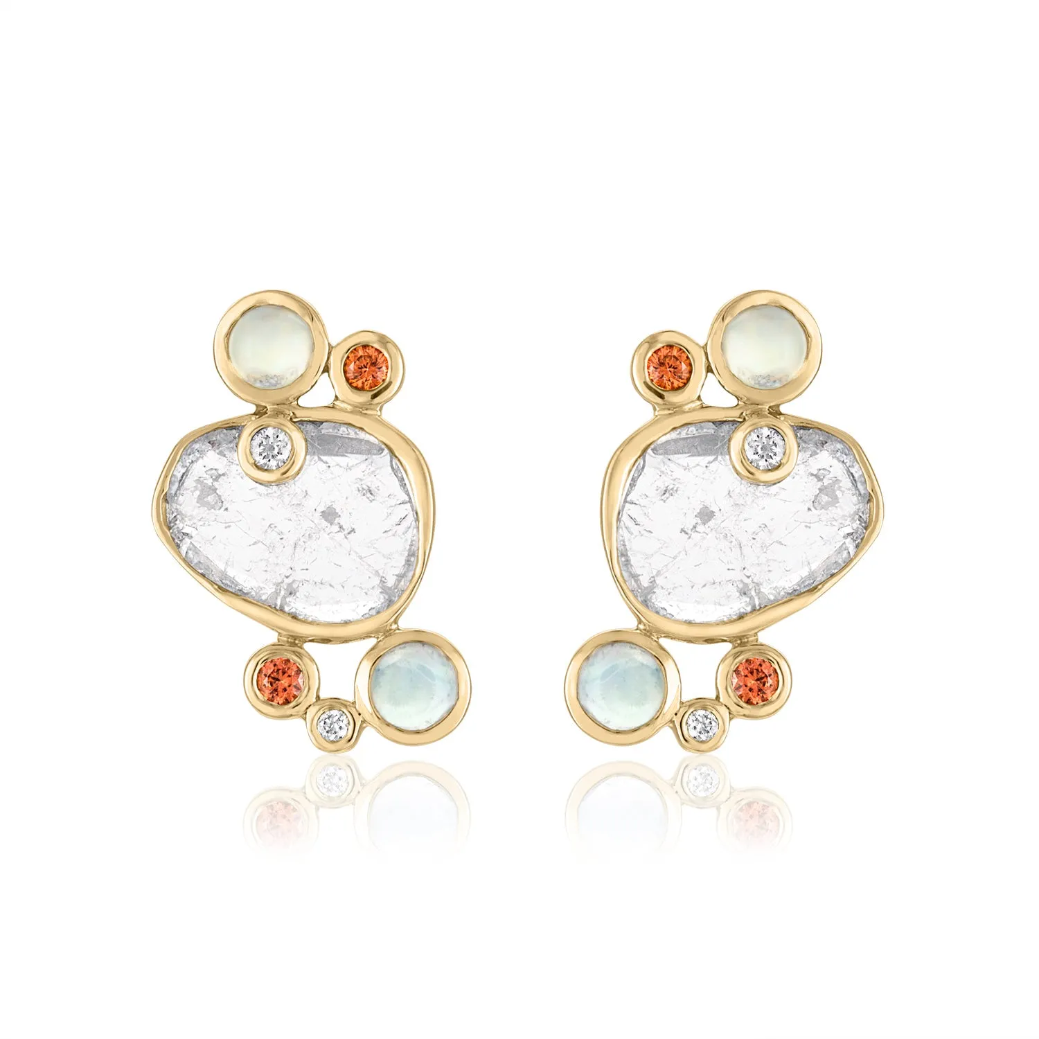 ENCHANTIA CLUSTER STUD EARRINGS OPALS