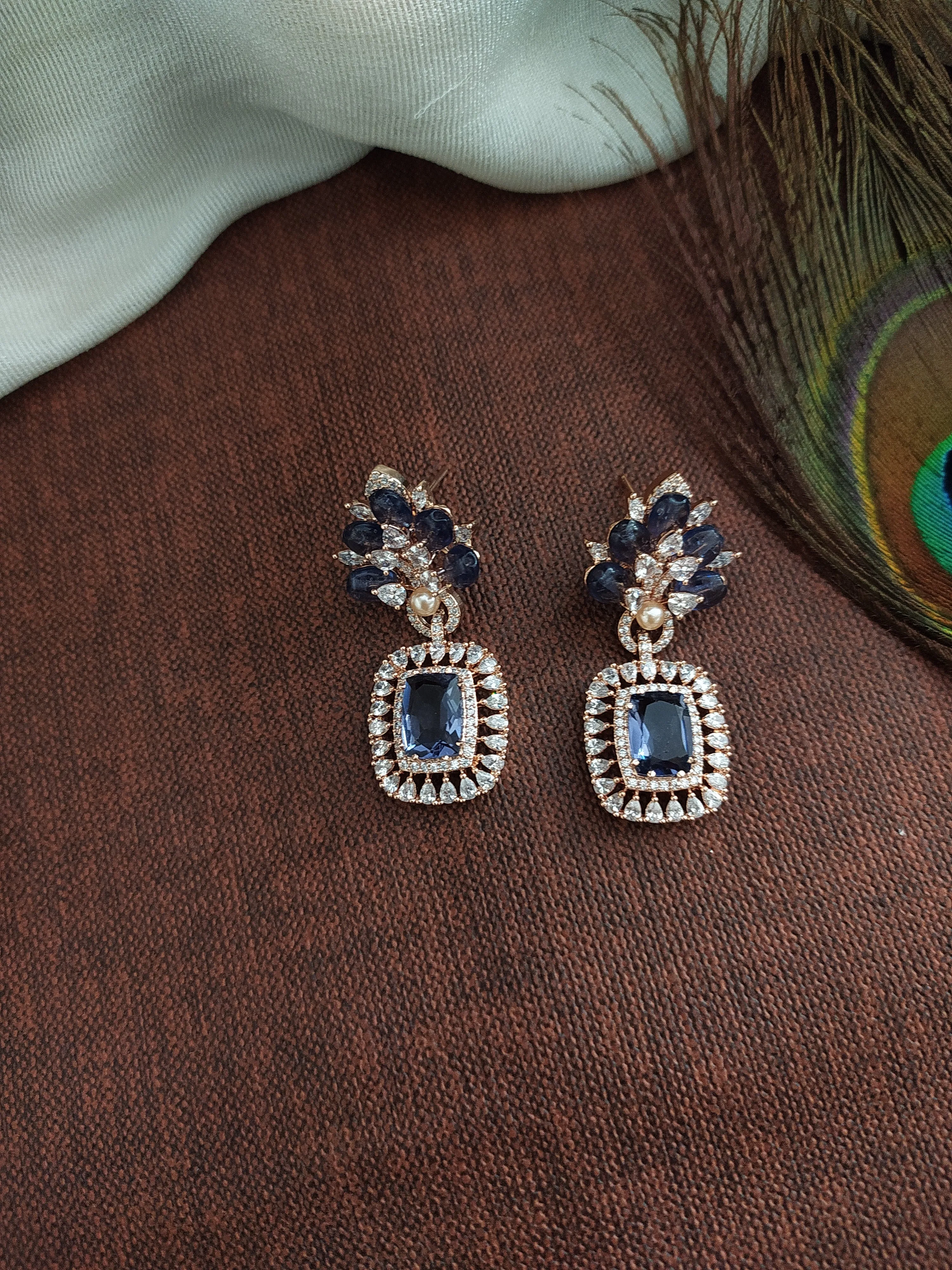 Exquisite Zircon Stones Rose Gold Mope Set
