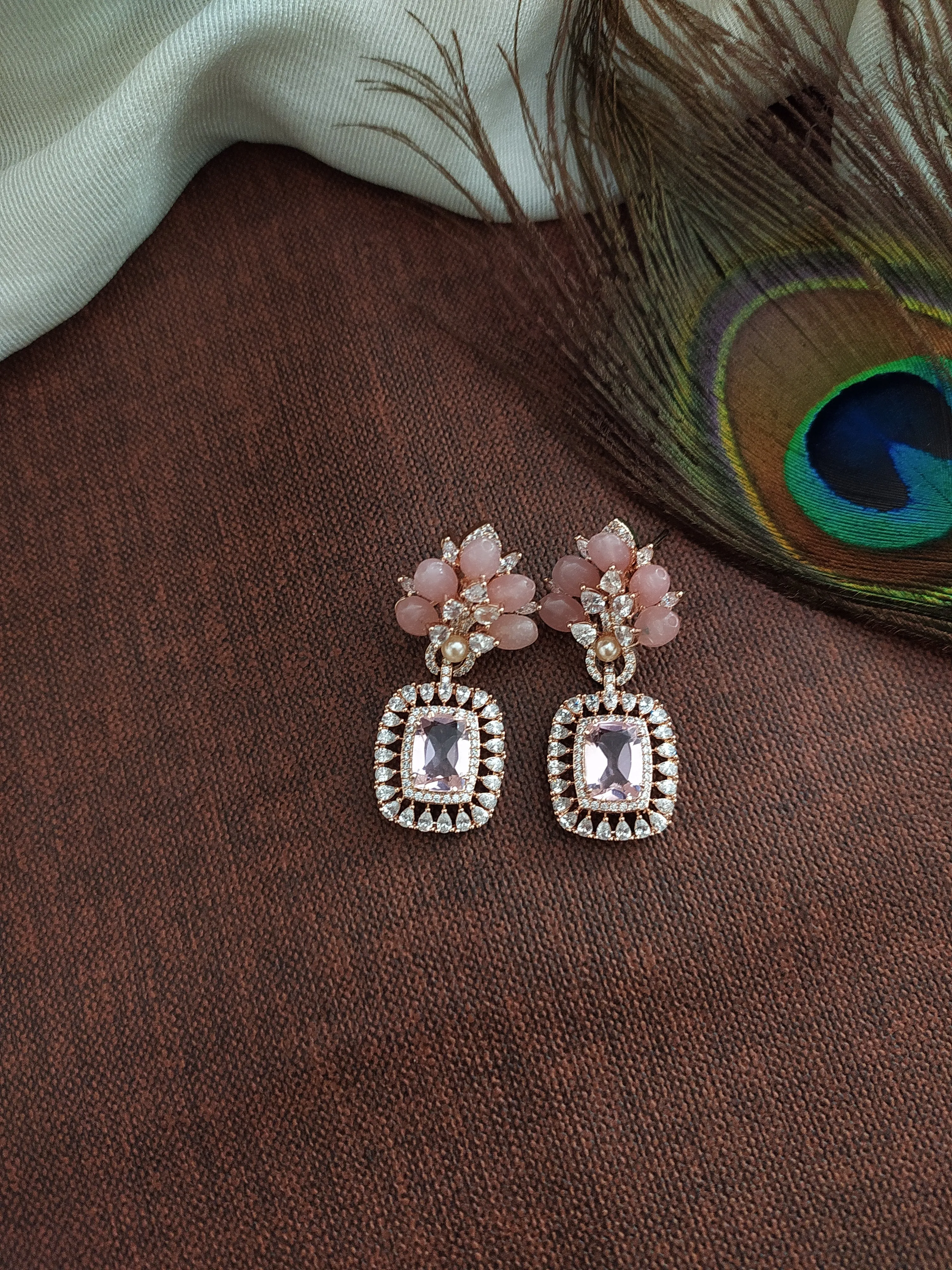 Exquisite Zircon Stones Rose Gold Mope Set