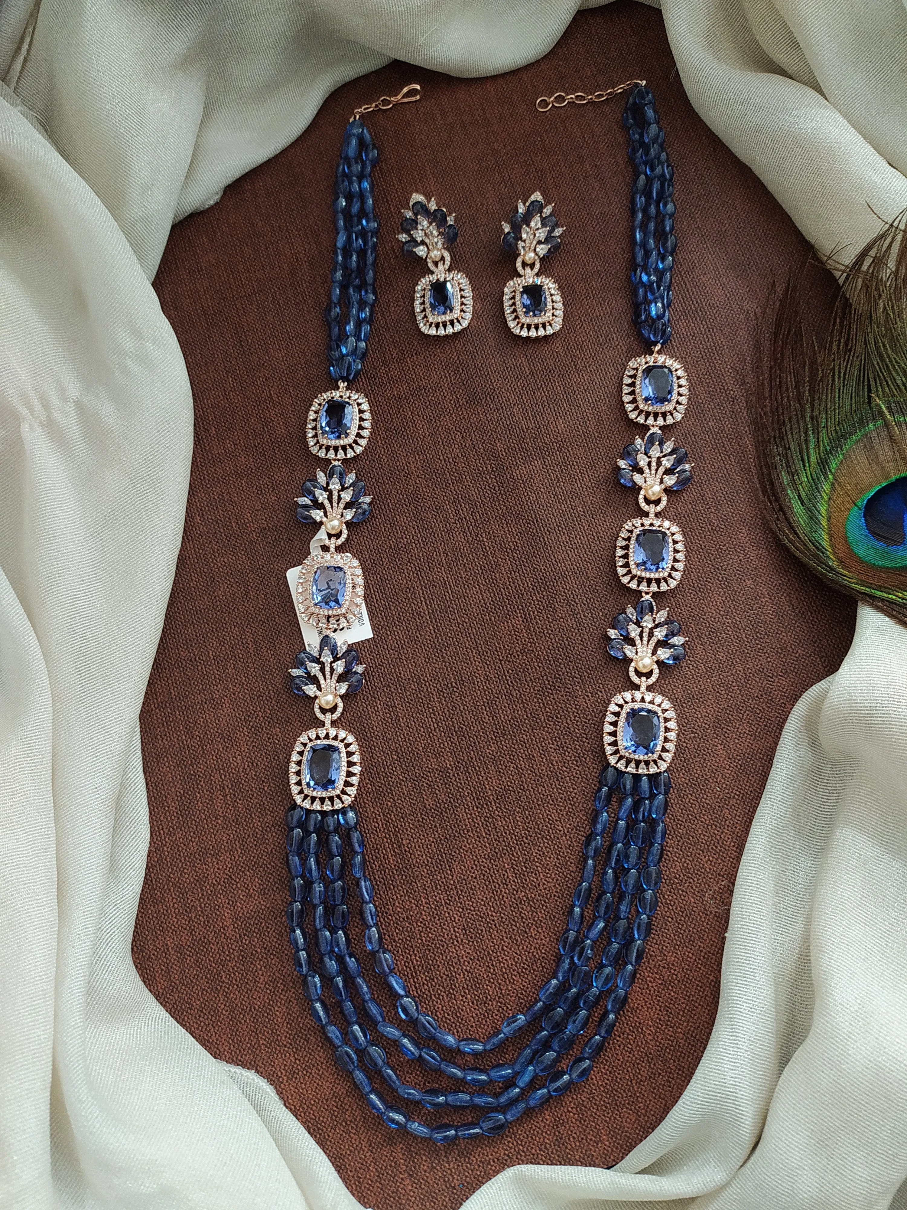 Exquisite Zircon Stones Rose Gold Mope Set