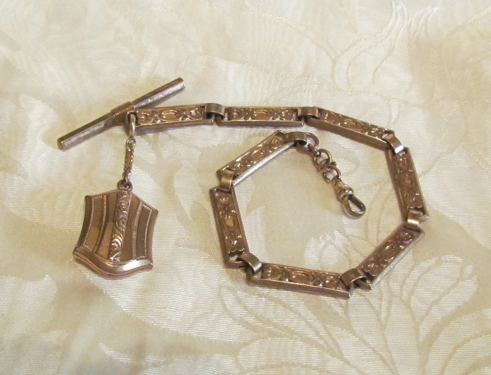 Finberg Mfg Co Rose Gold Watch Chain Fob 1900s Antique