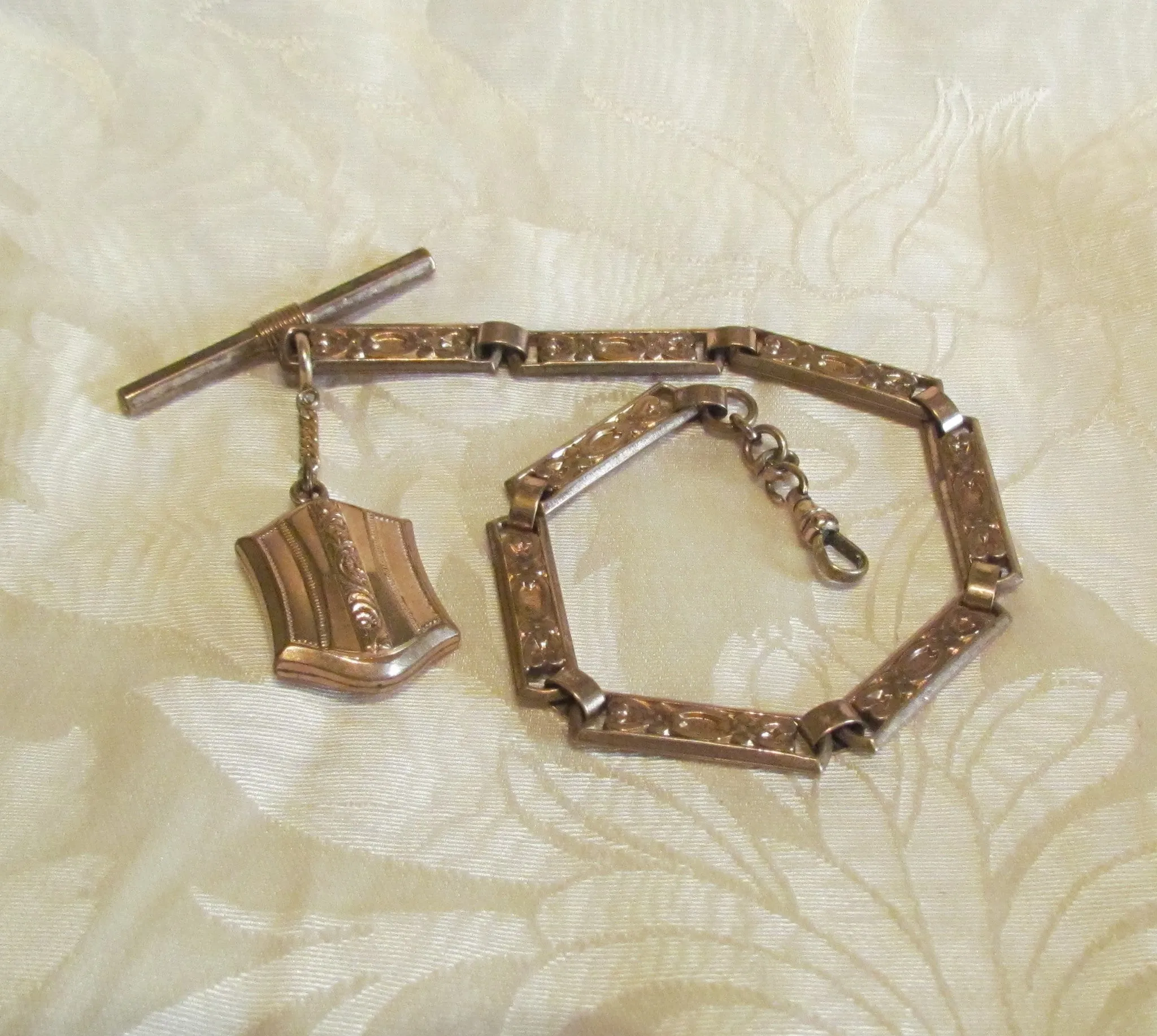 Finberg Mfg Co Rose Gold Watch Chain Fob 1900s Antique
